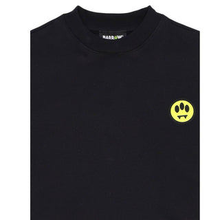 Barrow T-shirt Cropped Nera Con Smile E Logo S6BKJGTH099-110