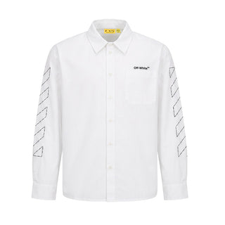 Off-White Camicia Bianca In Popeline 44BGE008F26F001100 Per Bambino