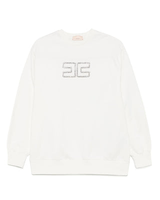 Elisabetta Franchi Felpa girocollo con logo EFFE149.0