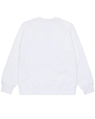 Dsquared2 Felpa in cotone bianca con stampa DQ3005 D00ZF