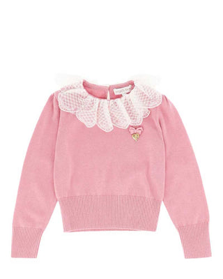 Angel's Face Maglia Meg Lace Collar Jumper Black MEG LACE COLLAR