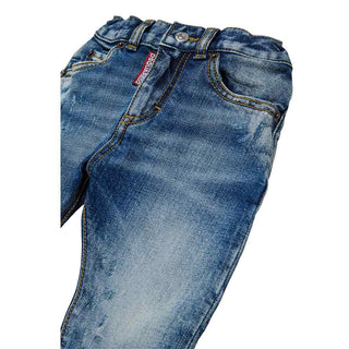 Dsquared2 Jeans In Denim Blu Slavato DQ01TC-D0AHR-DQ01 Per Neonati