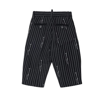 Dsquared2 Pantaloni Eleganti Neri A Righe DQ3495-D0AIF-DQ900 Per Neonato