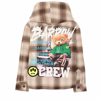 Barrow Camicia A Quadri Con Cappuccio F6BKJBSI085-013 Per Bambino