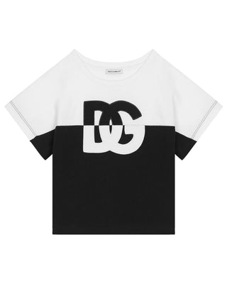 Dolce & Gabbana T-Shirt Bicolore L5JTMK-G7L1G Da Bambina