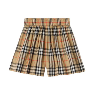 Burberry Shorts In Popeline Con Motivo Check 8117159