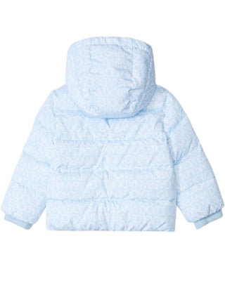 Dolce & Gabbana Giubbino celeste con cappuccio L1JB6D-ISMFZ