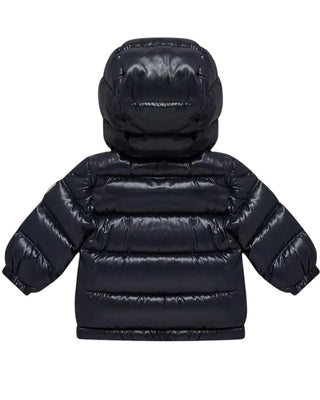 Moncler Giubbino blu Aslan trapuntato con cappuccio I29511A00015