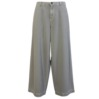 Nine:inthe:morning Pantaloni grigi in denim con patch logo 9JF25-JDM05