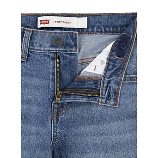 Levis Jeans Baggy 578 In Denim Blu 8EN692-DAR Per Bambino