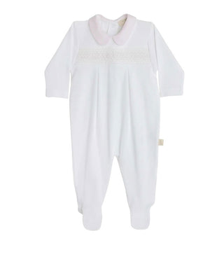 baby gi Tutina con ricamo punto smock BG52M
