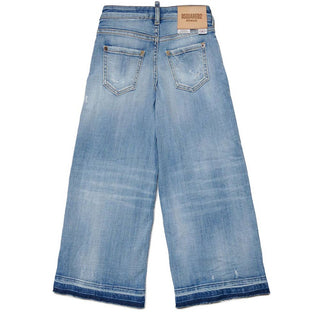 Dsquared2 Jeans a vita media in denim blu chiaro DQ0383-D0A7K