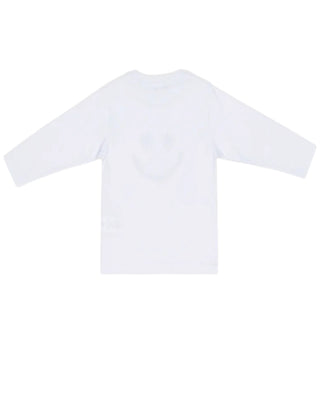 Manuel Ritz T-shirt bianca a maniche lunghe MR2807B