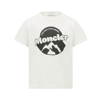 Moncler T-shirt A Maniche Corte Con Stampa Da Bambino K19548C00025-034