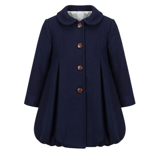 J.o Milano Cappotto Blu In Misto Lana 2667X1J Per Bambina