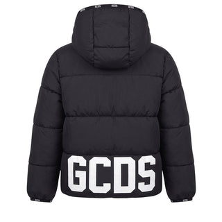 GCDS Giubbino Trapuntato Nero Con Logo C2BJQA614T340/999A Per Bambini