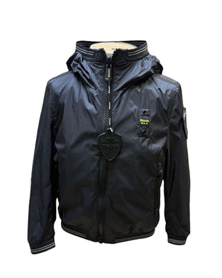 Blauer Giubbino con cappuccio 25SBLKC06443