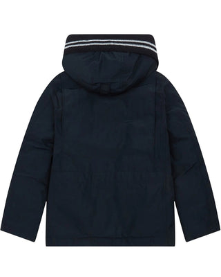 Stone Island Giubbino blu con cappuccio da bambino 731640734