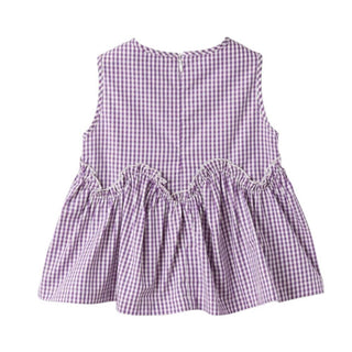 Il Gufo Top in cotone a quadri P24TT081C3148