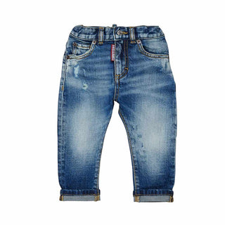 Dsquared2 Jeans In Denim Blu Slavato DQ01TC-D0AHR-DQ01 Per Neonati