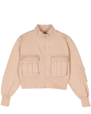 Msgm Felpa cropped con zip F4MSJGBO191