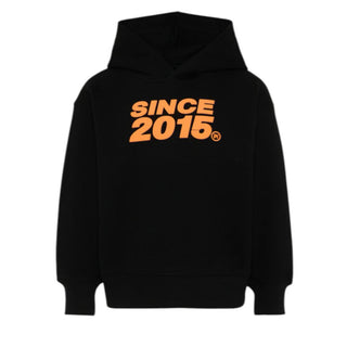 Palm Angels Felpa Nera Con Cappuccio E Logo PBBB012S26FLE008/110