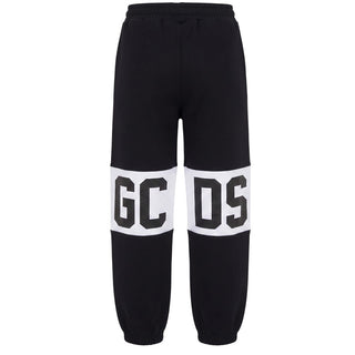 GCDS Pantaloni Jogger Neri Con Logo Z0UJQI588F004/999A Per Bambini