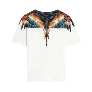 Marcelo Burlon T-shirt bianca a maniche corte con ali F5CMJBTH062