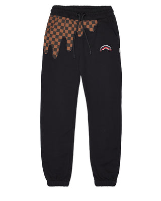 SPRAYGROUND Pantaloni jogger neri in felpa con logo SPY1266G