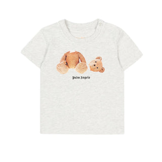 Palm Angels T-shirt Grigio Melange Con Teddy Per Neonati PB2X01AS26JER001G