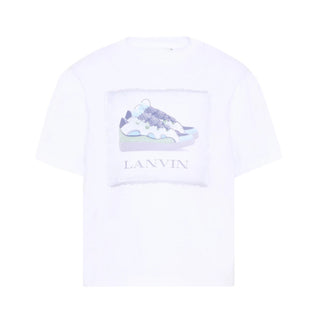 Lanvin T-shirt Bianca Con Stampa Per Bambini N30359/10P