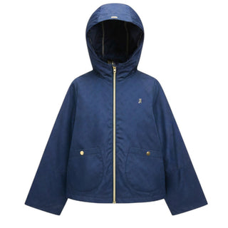 Herno Giubbino Antivento Blu Da Bambina GI0050G