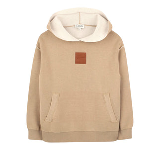 Lanvin Maglia beige in misto cotone con cappuccio e logo N30297