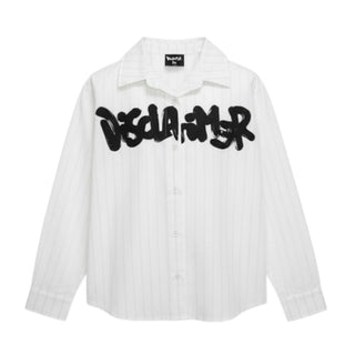 Disclaimer Camicia A Righe Con Logo Per Bambina 26EDK58948