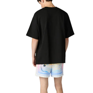 Casa Blanca T-shirt Nera Con Stampa Airspray M-PF26-JTS-078-02 Per Uomo