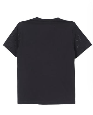 Elisabetta Franchi T-shirt with rhinestone logo EFTS205.0