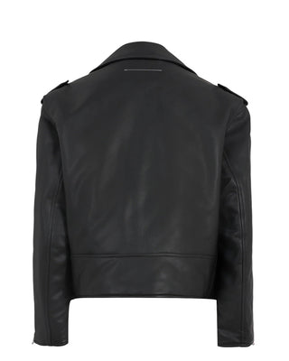 Maison Margiela Giubbino biker nero in similpelle M60835-MM01Y
