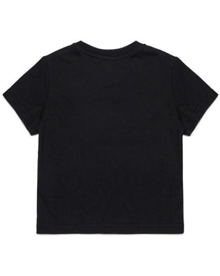 Diesel T-shirt in jersey con logo Oval D in paillettes J02371-KYAUN