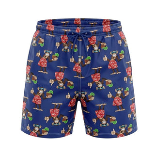 Malo Boxer Mare Blu Con Stampa Scimpanzé 69132021/002651 Per Uomo