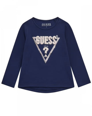 Guess T-shirt in jersey blu da neonata K4BI13J1314