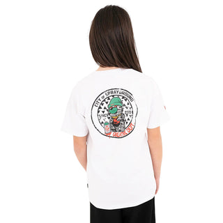 SPRAYGROUND T-shirt Bianca Con Stampa SPY1515WHT Per Bambini