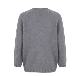 Il Gufo Cardigan Grigio In Misto Mohair Per Bambina A23GF396EM431/073