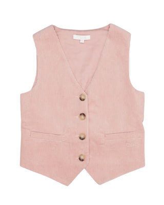 Chloè Gilet rosa in velluto a coste C20293