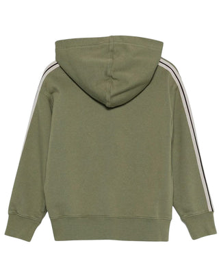 Palm Angels Felpa verde con cappuccio e logo PBBB012F25FLE0085610