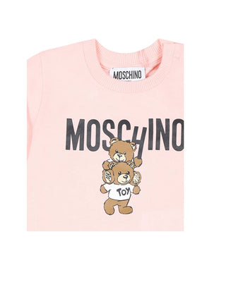 Moschino T-shirt a maniche lunghe con stampa Teddy MMO00R