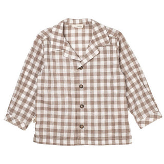 Maperò Camicia A Quadri In Misto Lino M33153J Da Bambino