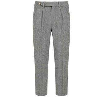 Emanuel Pris Pantaloni Grigi In Tessuto A Spina Di Pesce EPT6306-18G Per Bambino