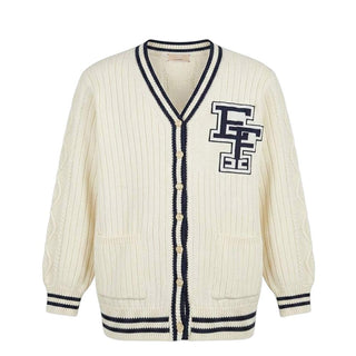 Elisabetta Franchi Cardigan In Lana Con Logo Per Bambina EFMA142.C
