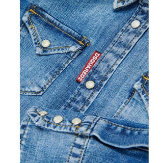 Dsquared2 Camicia In Denim Con Logo DQ2887-D0AFP-DQ01