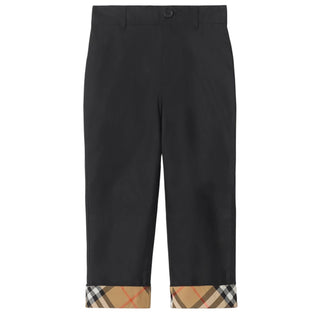 Burberry Pantaloni Neri In Twill 8131851 Per Bambino